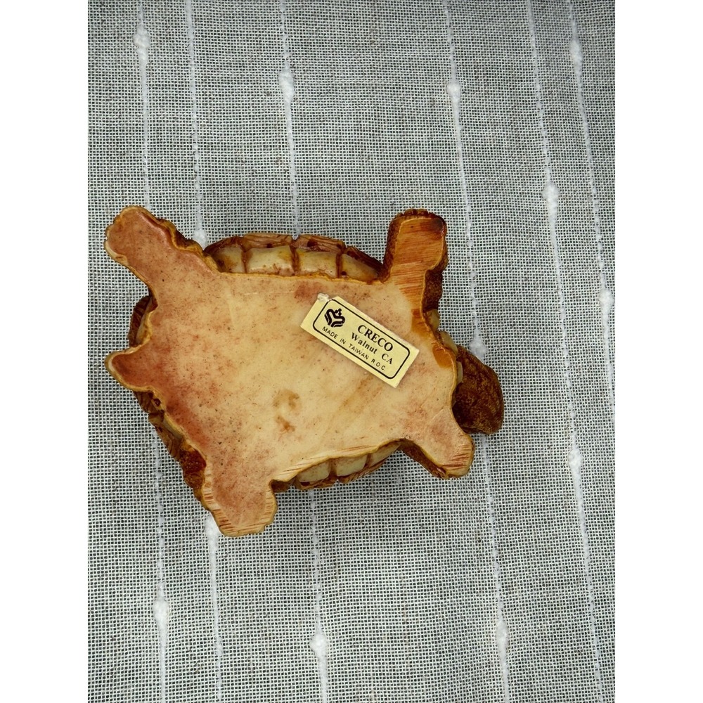 Vintage CRECO Tortoise Turtle Figurine Resin Taiwan R.O.C. 1980s Wildlife Decor - Picture 5 of 7